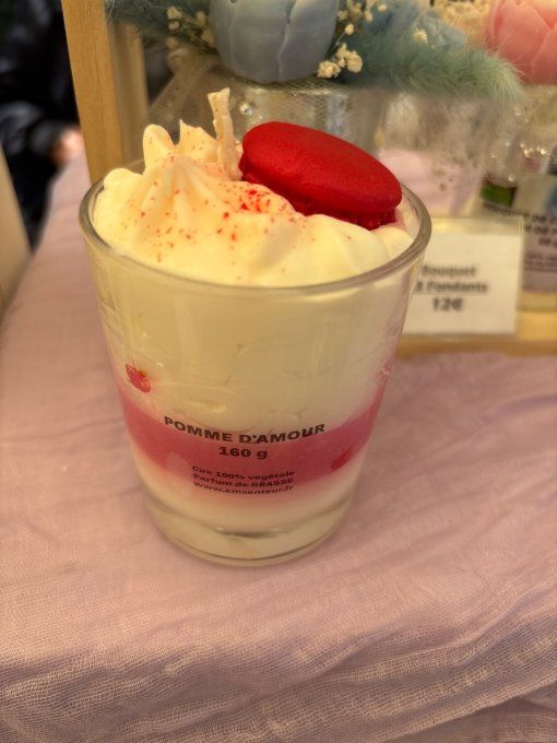 Bougie gourmande  Pomme d'amour