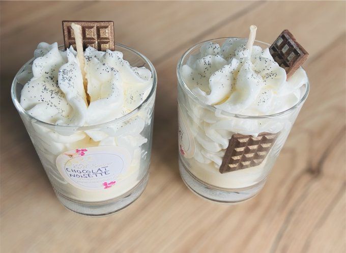 Bougie gourmande chocolat noisette 