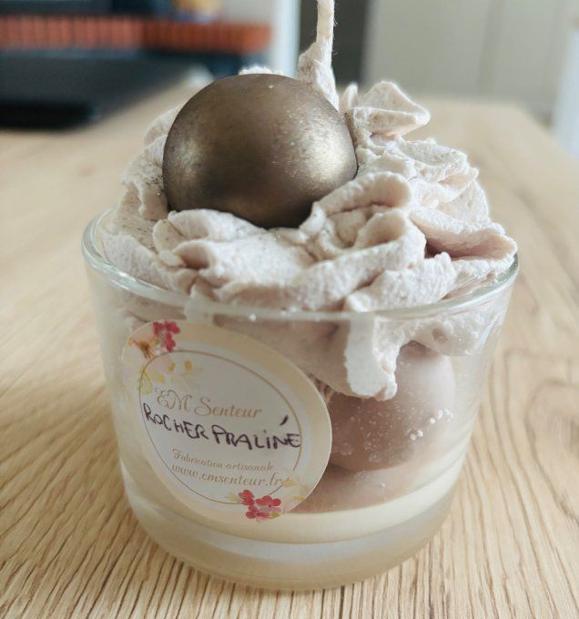 Bougie gourmande Rocher Praliné