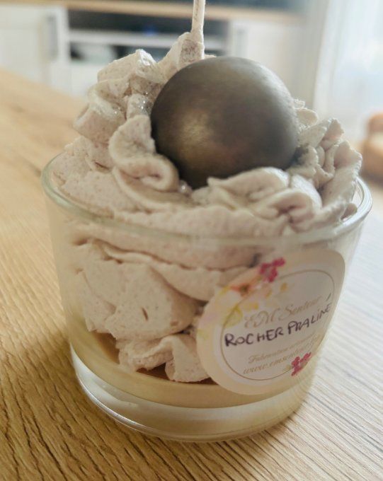 Bougie gourmande Rocher Praliné