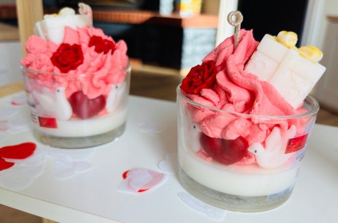 Bougie gourmande Saint Valentin Cerise Noire