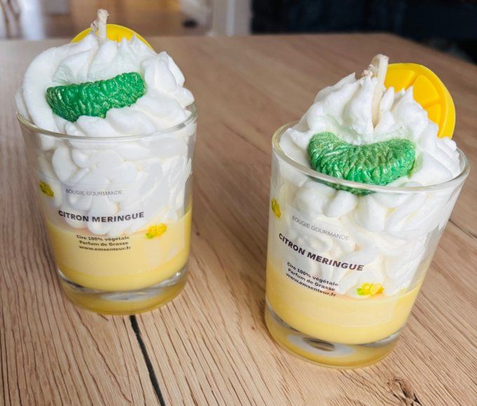 Bougie gourmande citron meringué