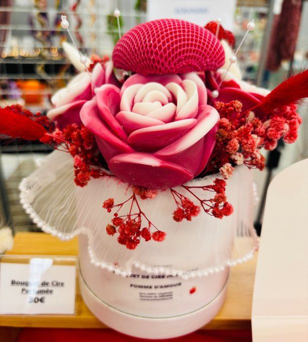 Bouquet de roses avec cœur - fondants parfumés