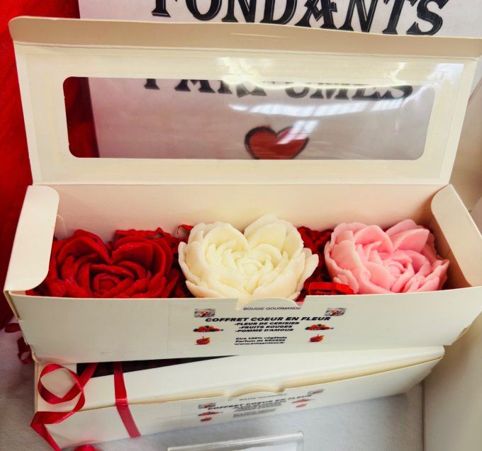 Coffret de 3 fondants parfumés cœur 