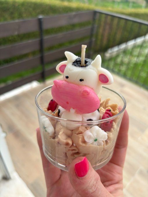 Bougie Vache « Fleur de coton »