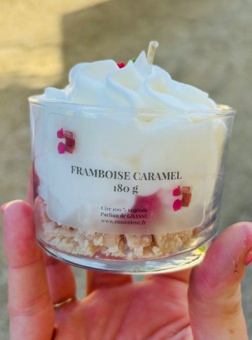 Bougie gourmande Framboise Caramel