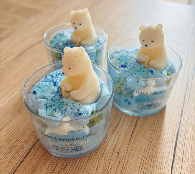 Bougie Cimes enneigées 