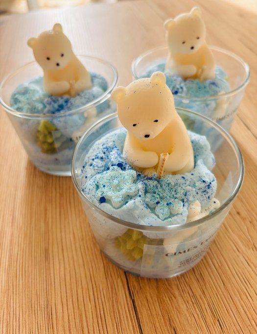 Bougie Cimes enneigées 