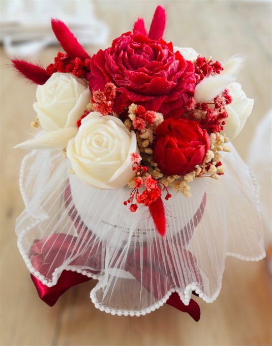 Bouquet éternel de fleurs en cire de soja