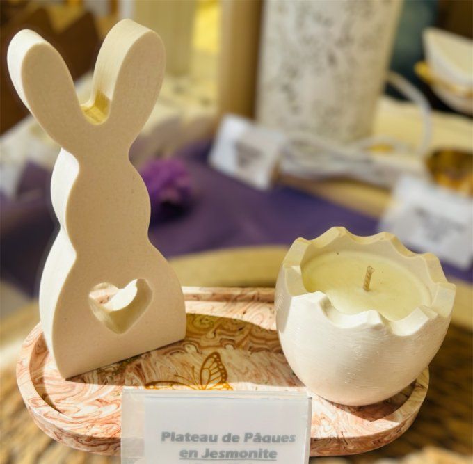 Coffret jesmonite et bougie grand modèle